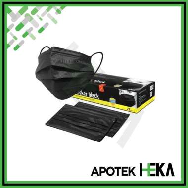 Masker Bedah All Black Onemed - Masker Medis Box isi 25