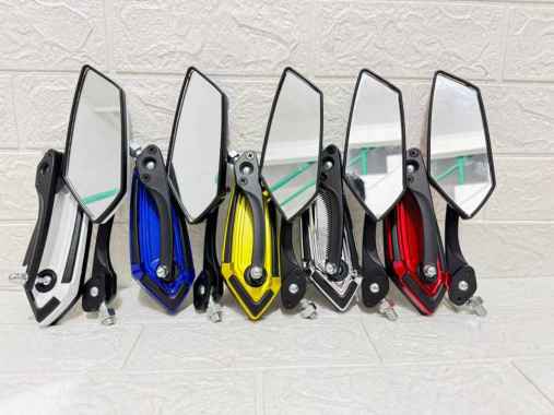 Spion Sepion GMA 1275-9 Universal Kaca Spion GMA Koso Full Motor Universal Pnp Putih