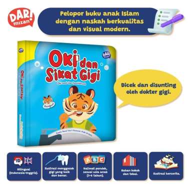 Buku Anak Mizan Oki dan Sikat Gigi (Oki and the Toothbrush) Boardbook Indonesia-Inggris