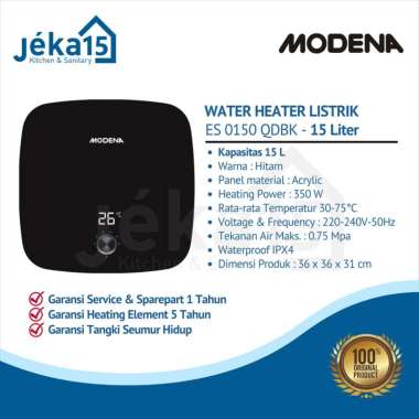 MODENA ES 0150 QDBK Water Heater Listrik - Pemanas Air Mandi 15 L