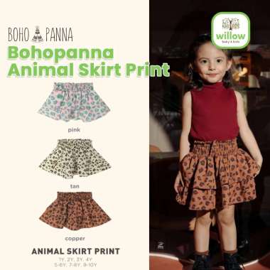 Rok Anak - Bohopanna Animal Skirt Print 1Y Pink