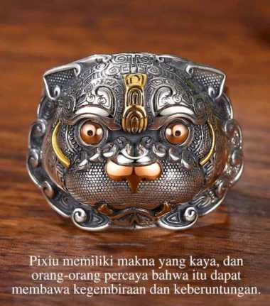 Cincin pelindung kekayaan Feng shui pixiu yang beruntung