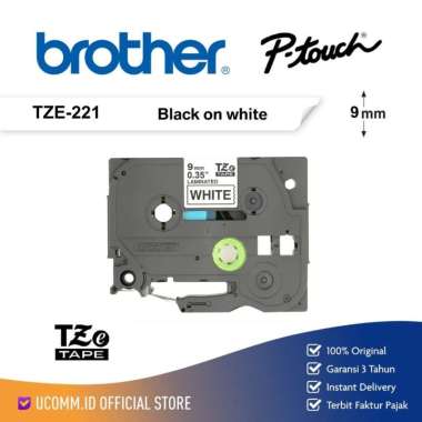 Brother Label Tape TZE 221 9mm Black On White Label Tape Printer Brother PT Tze 221 Tze221 9 mm Orig
