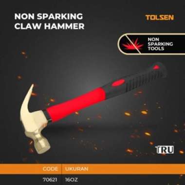 NON SPARKING CLAW HAMMER / Palu Kambing 16oz Handle Fiberglass TOLSEN 70621