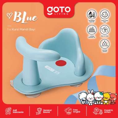 Goto Noly Baby Bather Seat Stool Kursi Duduk Mandi Bayi Lucu BLUE