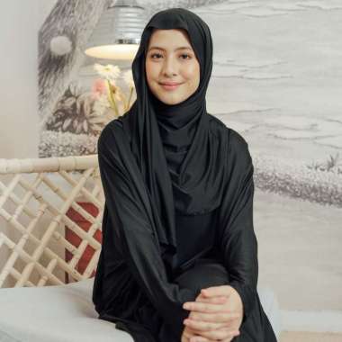 Lozy Hijab - Najma Shawl (Pashmina Oval Bahan Jersey Premium) Black