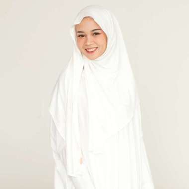 Lozy Hijab - Najma Shawl (Pashmina Oval Bahan Jersey Premium) Broken White