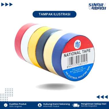 National Isolasi Kabel Listrik / Electrical Tape Kecil Hijau