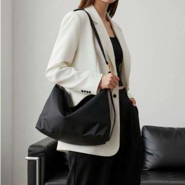 AOLONG Aresha 8973#Tas Selempang Wanita Bahan Parasut Premium Muat Dompet panjang Hp SL.434 Hitam