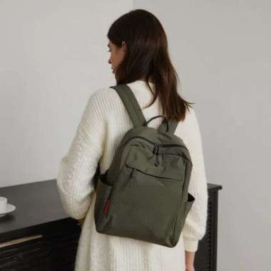AOLONG Ransel ALENA 8312# - Tas Ransel Wanita Fashion Sekolah Bahan Parasut Anti Air Army