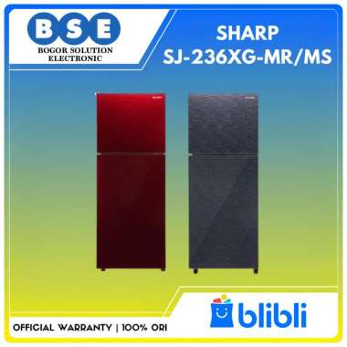 SHARP SJ-246XG SJ246XG SJ-246XG-MR/MS I SHARP KULKAS 2 PINTU PROMO