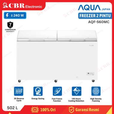 FREEZER PETI AQUA 2 PINTU AQF-560MC/ 502 L