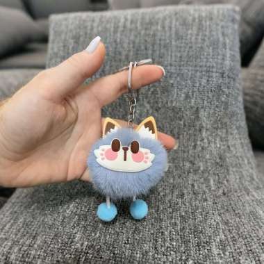 OEM SK-C1333 Gantungan Tas Boneka Kucing Bulu Lucu Bag Cat Keychain Accessories / Gantungan Kunci Hi