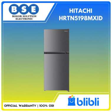 Kulkas Hitachi 2 Pintu HRTN5198MXID 181 Liter Kulkas Hitachi Inverter [ORI]