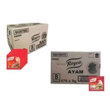 Royco Ayam Dan Sapi 8gr [1 Dus/48 Renceng/ 576 Pcs] Ayam