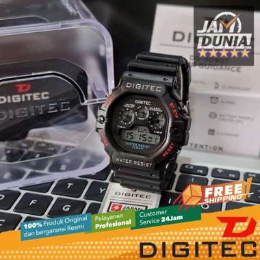 JAM TANGAN PRIA DIGITAL DIGITEC ORIGINAL BLACK KOMBINASI RED DG-5090T BRD DG 5090 DIGITEC 5090 DIGIT