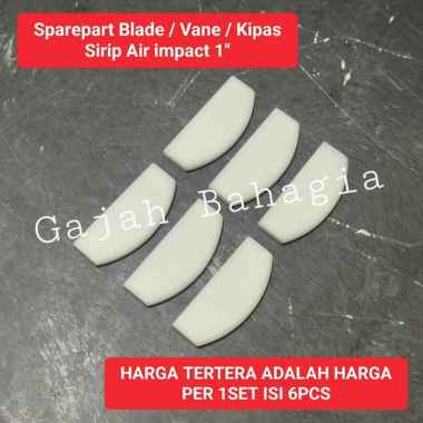 Sparepart kipas vane air impact 1 inch Blade nylon set 6 pcs