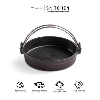 SKITCHEN Cast Iron Kobe Sukiyaki Pot (17 cm) - Panci Premium, Steamboat, Hotpot, Tahan Panas