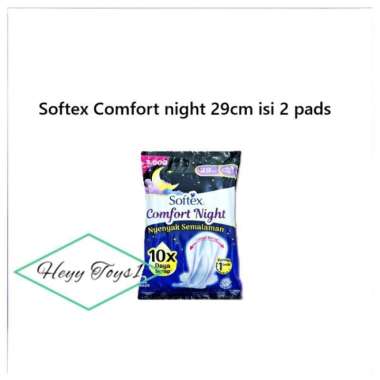 ( 1 renteng 10 pcs ) Softex Comfort night 29cm isi 2 pads pembalut wanita softex malam hari anti boc