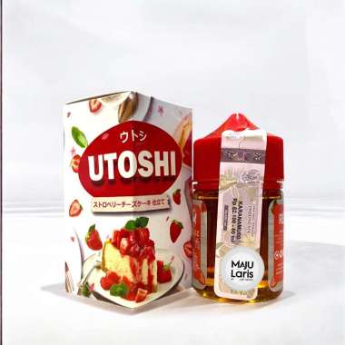 UTOSHI Strawberry Cheesecake 60ML - Liquid Vape Rasa Keju Stroberi Creamy - AUTHENTIC Yaqueen x Cycl