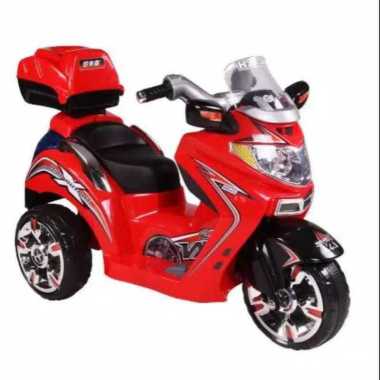Pliko 8158 Vespa Scoopy / Motor Aki Anak / Mainan Anak Red