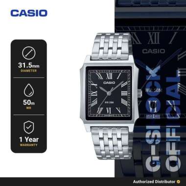 [READY INSTANT] Jam Tangan Analog Unisex Casio MTP-B190D-1BVDF Vintage Tank Series Stainless Steel O