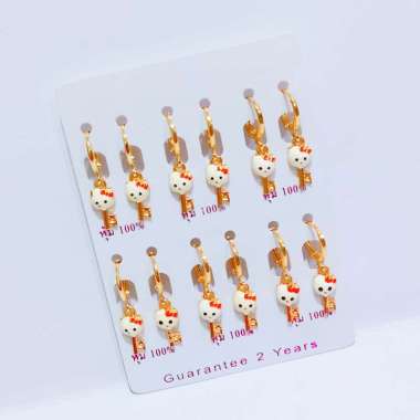 AGA07 Grosir Anting Klip Anak Anting Karakter Gold Fashion Anak Lapis Emas