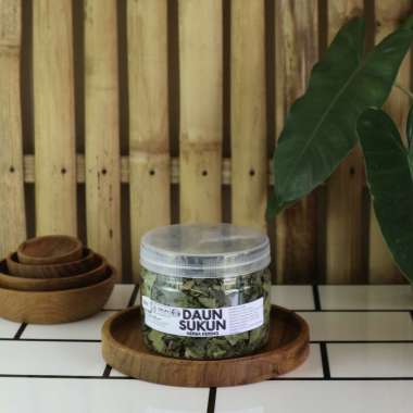 Daun Sukun Kering Cacah - Teh Daun Sukun - Herba Kering by Jamu Gendul 88 Kualitas Premium 25gramJar