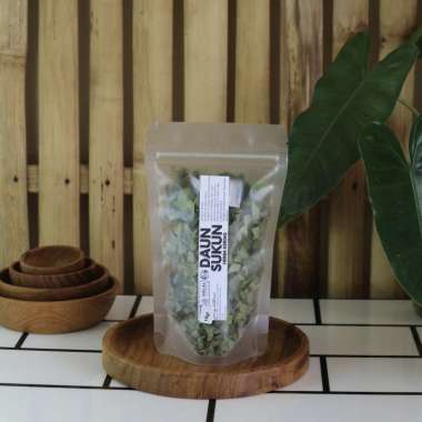 Daun Sukun Kering Cacah - Teh Daun Sukun - Herba Kering by Jamu Gendul 88 Kualitas Premium 10gram