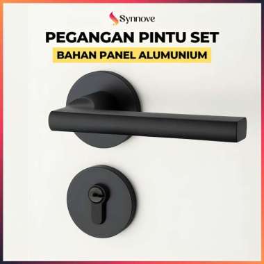 Handle Pintu Rumah Minimalis Hitam Doff Gagang Pintu Rumah Alumunium Pegangan Pintu Kamar Mandi