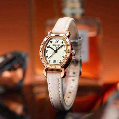 Jam Tangan Julius Original Wanita JA-1508 Kulit Fashion Korea PINK