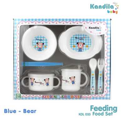 Kandila Feeding Set/ Mangkok Bayi set Biru