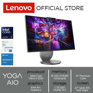 Lenovo Yoga AIO 27IAH10 Core Ultra 5 125H 16GB 1TB SSD W11 OH QHD