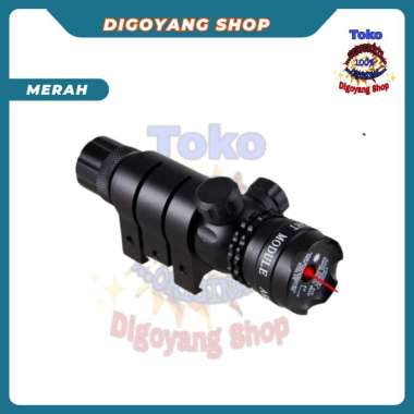 Laser Scope Airsoft Hijau Merah Sniper Fullset Laser Target Pointer Berburu Green Red Dot Jarak Jauh