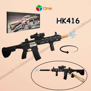 Mainan electric shooting Tembakan HK416 Manual dan otomatis mode 7.4v