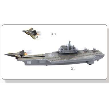 Mainan Anak Super Army Aircraft Carrier Kapal Pesawat Tempur Set Hadiah