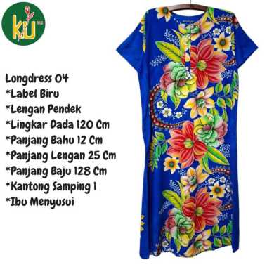 Kencana Ungu Longdress KUB 04 Longdress Chibi-Longdress Busui Friendly - Longdress Label Biru Longdr