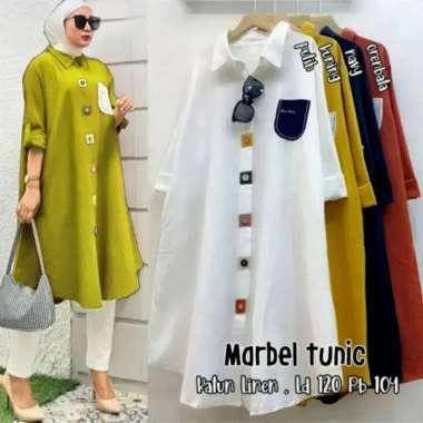 VYO Marbel Long Tunik Wanita Baju Atasan Muslim Wanita (ALL SIZE) Semua Ukuran Lime