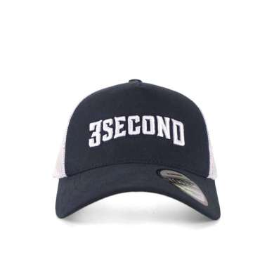 3Second Men's Trucker Hat Logo Script Detroit HP-C061124 Blue
