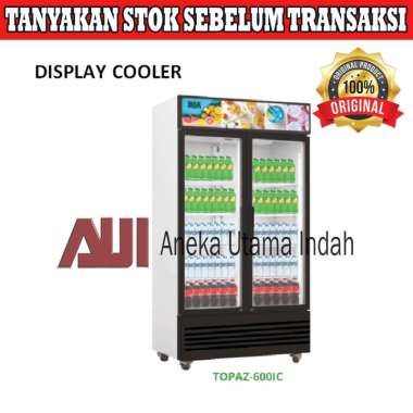 RSA TOPAZ-600IC Showcase 2 Pintu Display Cooler Lemari Kaca Pendingin Minuman Kapasitas 8 Rak - Kulk