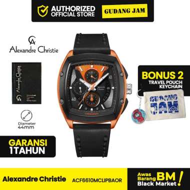 Jam Tangan Pria Alexandre Christie AC 6610 MCL Analog Leather Strap ACF6610MCLIPBAOR