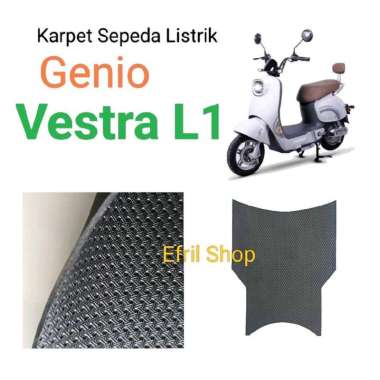 Karpet Motor/Sepeda Listrik Genio Vestra L1 Bahan Karet Motif