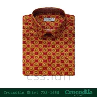 Kemeja Pria Lengan Pendek Crocodile 728-1650 Merah S