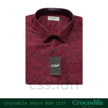 Kemeja Pria Lengan Pendek Crocodile 828-1137 Merah M