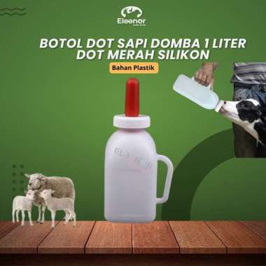 Botol Dot Susu Ternak Sapi Domba Kambing 1 Liter Dot Merah