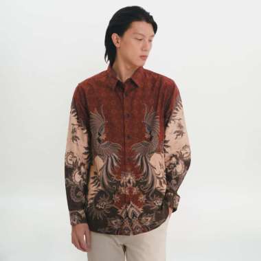 M231 Kemeja Pria Batik Panjang 1198 Dewasa-M Hijau