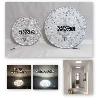 Lampu Refill LED Modul Bulat 24W / 36W – Cahaya Putih & Warm White untuk Lampu Plafon 24 WATT WARM W