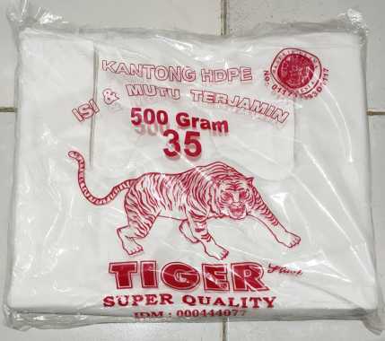 PLASTIK KANTONG KRESEK HDPE PUTIH SUSU TIGER 35 GRADE A