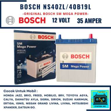 Aki Mobil Toyota Altis, Agya, Calya NS40ZL / 40B19L BOSCH Aki Kering