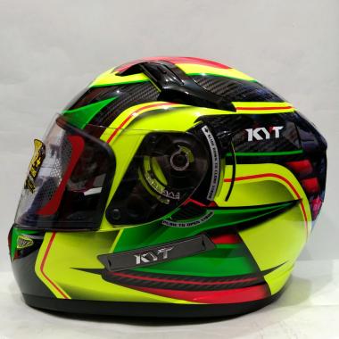 HELM KYT K2 RIDER SUPER FLUO #2 YELLOW FLUO CARBON BLACK GREEN FLUO HELM FULL FACE L YELLOW FLUO CAR